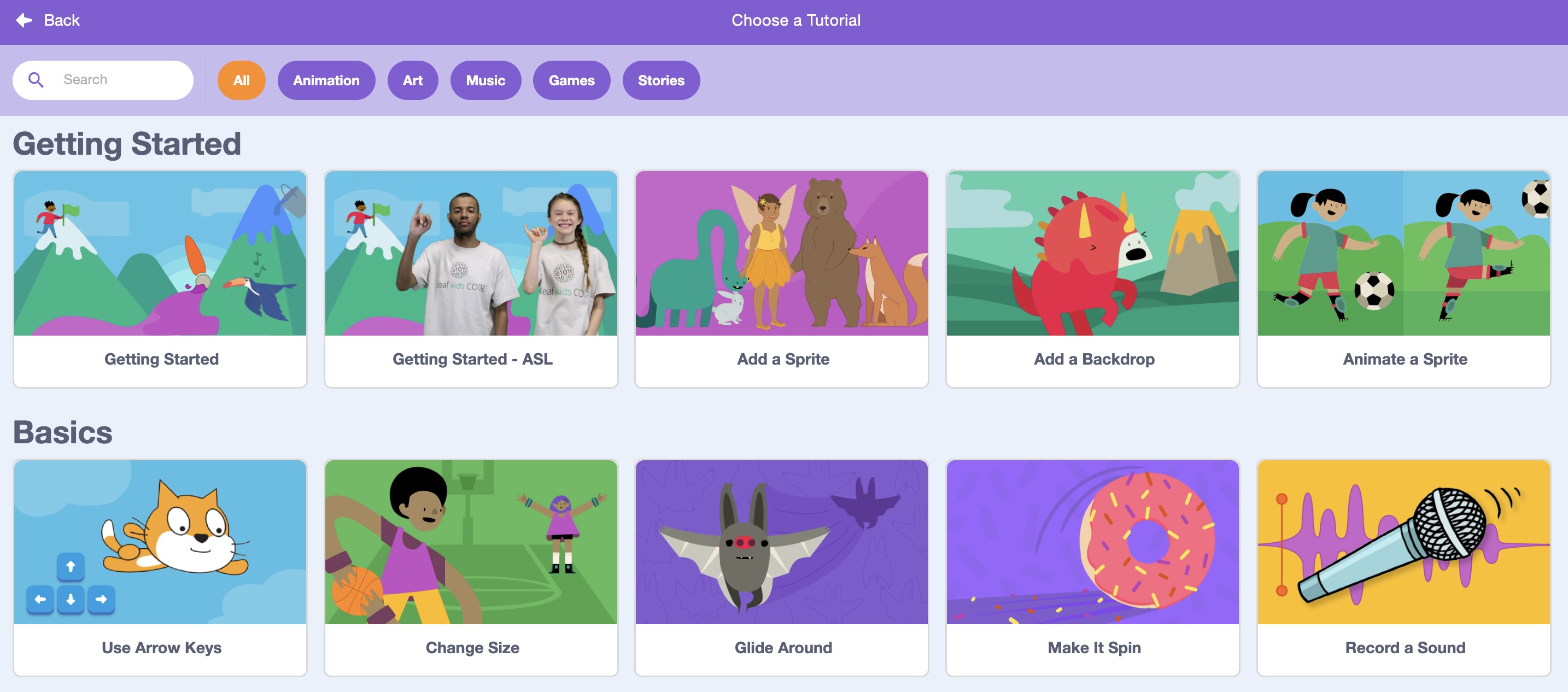 Scratch Tutorials